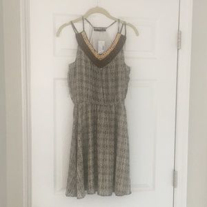 Maurices brown dress with beaded neck-Size S-NWT